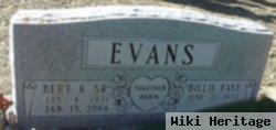 Bert Kenneth Evans, Sr