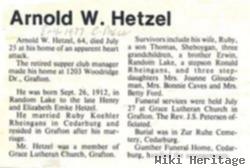 Arnold W. Hetzel
