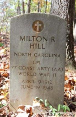 Milton R Hill