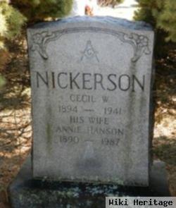 Cecil W Nickerson