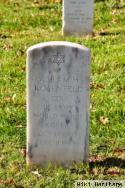 Col Abram H Rosenfeld