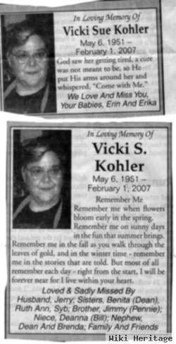 Vickie Sue Moyers Kohler