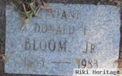 Infant Donald E Bloom, Jr