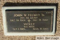 John W Felmet, Sr