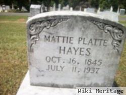 Martha Francis "mattie" Platt Hayes