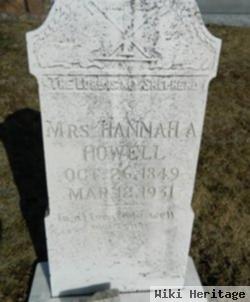 Mrs Hannah A Howell