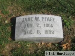 Jane W Pfaff