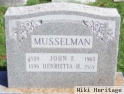 Henrietta H. Freed Musselman