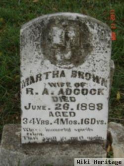 Martha Ellen "mattie" Brown Adcock