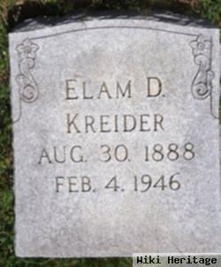 Elam D Kreider