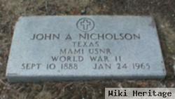 John A Nicholson