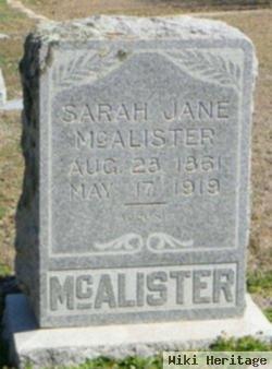 Sarah Jane Rogers Mcalister