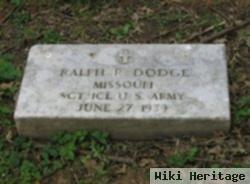 1Sgt Ralph R. Dodge