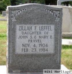 Zillah F Fravel Leffel