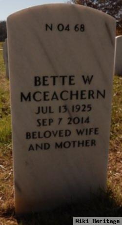 Bette W Whitehurst Mceachern