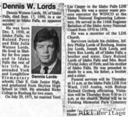 Dennis Watson Lords