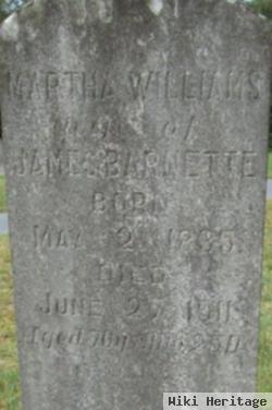 Martha "patsy" Williams Barnette