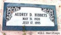 Audrey D Hibbets