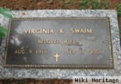 Virginia K Wheeler Swaim