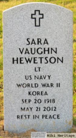 Lieut Sara Vaughn Hewetson