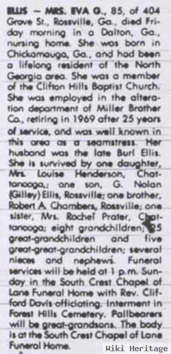 Eva G. Chambers Ellis