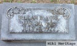 Beulah B York