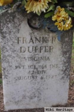 Pvt Frank R Duffer