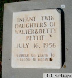 Infant Twin Daughter One Pettit