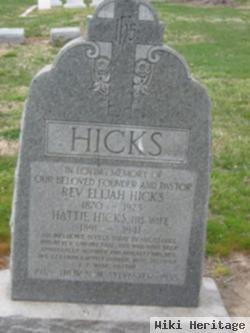 Rev Elijah Hicks