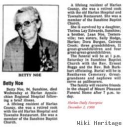 Betty Noe