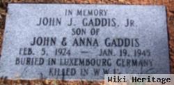 John J Gaddis, Jr.