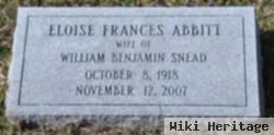 Eloise Frances Abbitt Snead