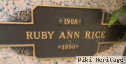 Ruby Ann Mcpeters Rice