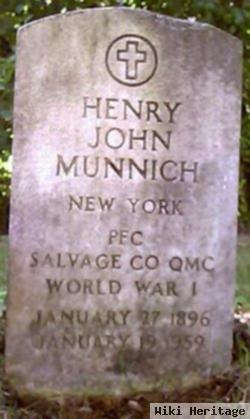 Pfc Henry John Munnich