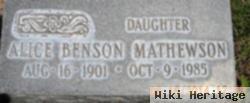 Alice Benson Mathewson