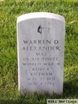 Maj Warren D Alexander