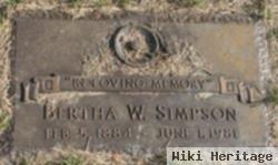 Bertha W Simpson