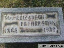 Mrs Elizabeth "lizzie" Coffman Fetherston