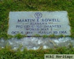 Pfc Martin E Rowell