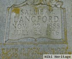 Sarah Marie "sallie" Langford