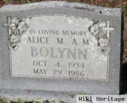 Alice M "a.m." Bolynn