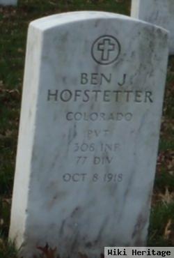 Pvt Ben J Hofstetter