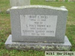 Mary Elizabeth Hicks Brown