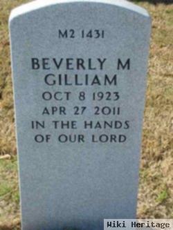 Beverly M Gilliam