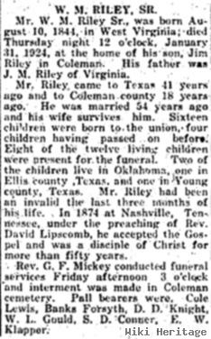 William Marshall Riley, Sr