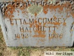 Minnie Etta Mccumsey Hatchett