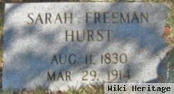 Sarah Ann "sallie" Freeman Hurst