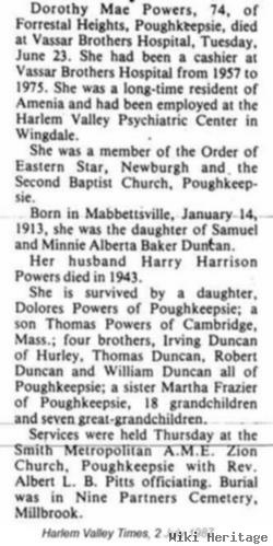 Dorothy Mae Duncan Powers