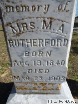 Mrs M A Rutherford