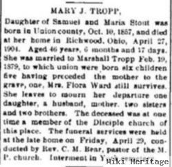 Mary J Stout Tropp